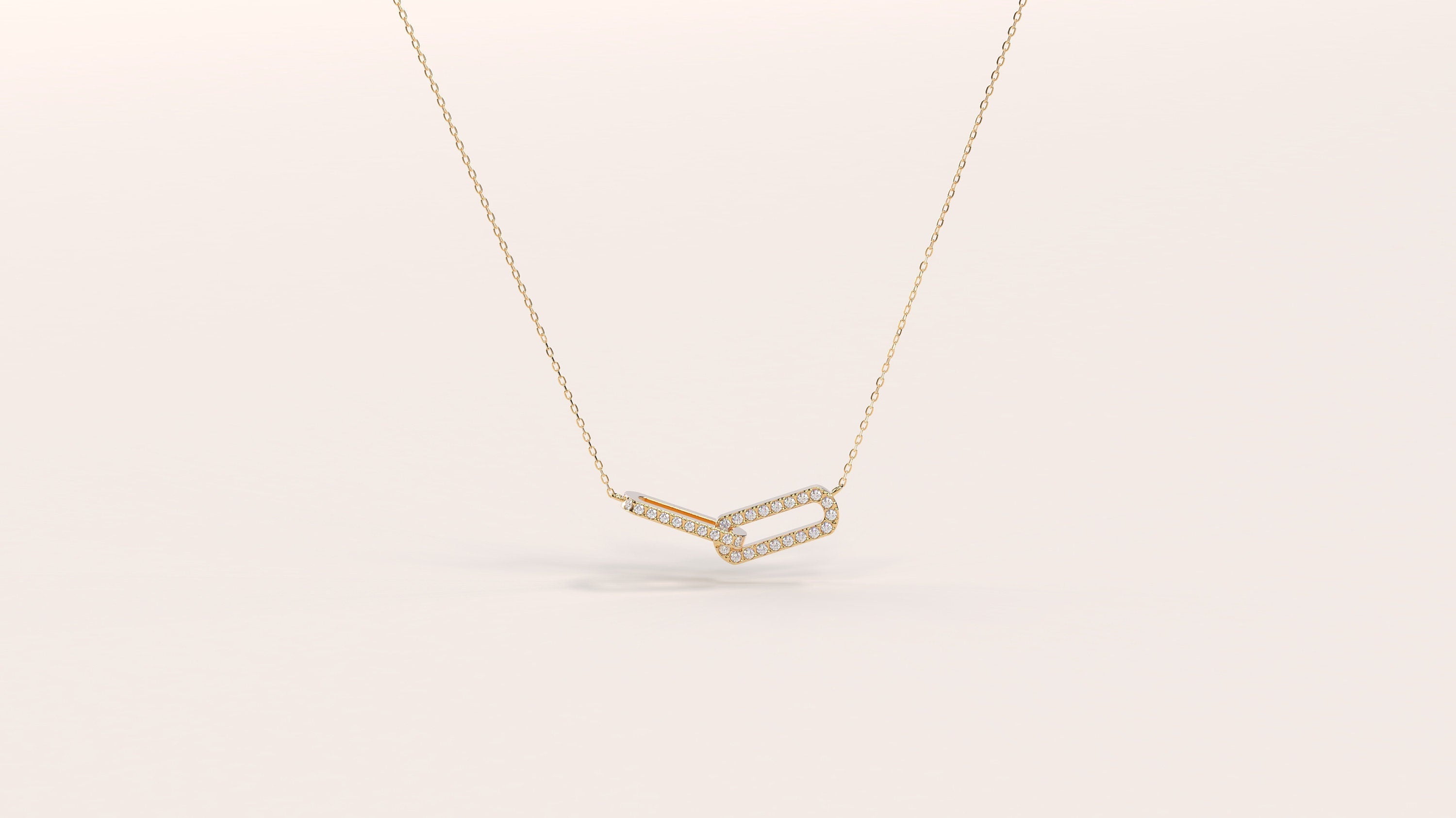 Infinity Interlinked Moissanite Diamond Circle Necklace for Women