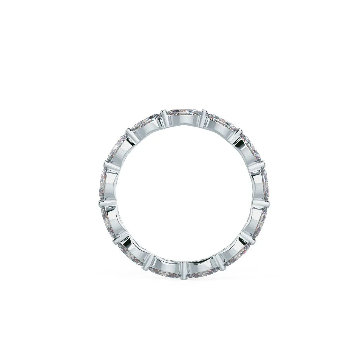 Marquis Cut Moissanite Full Eternity Wedding Band