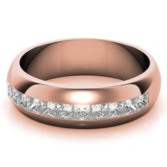 7mm Princess Cut Moissanite Channel Set Wedding Band