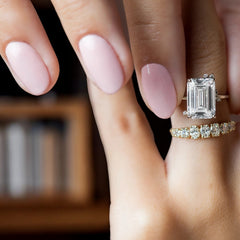 white-flameleaf-petals-emerald-moissanite-engagement-ring-model-gemfora-1
