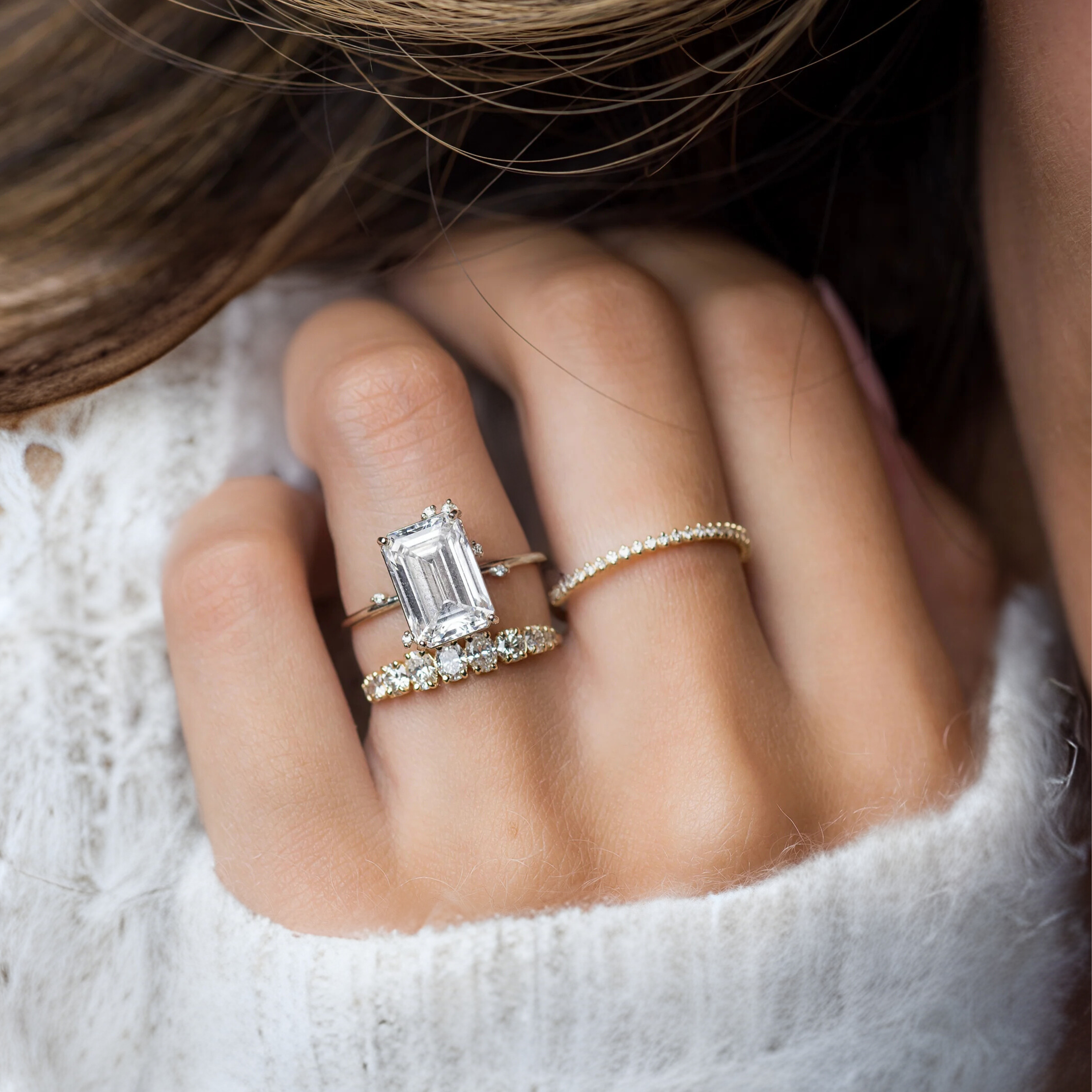 white-flameleaf-petals-emerald-moissanite-engagement-ring-model-gemfora-3