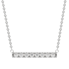 0.24 CT Round Cut Bar Necklace Moissanite Diamond Necklace
