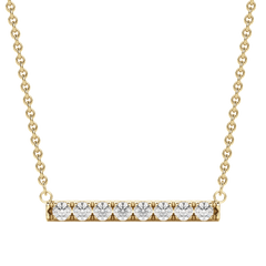 0.24 CT Round Cut Bar Necklace Moissanite Diamond Necklace